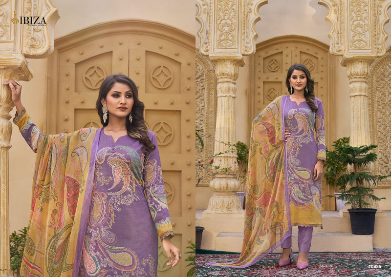 Ibiza Shehzadi Pure Jam Cotton Digital Printed Embroidery Work Salwar Suit
