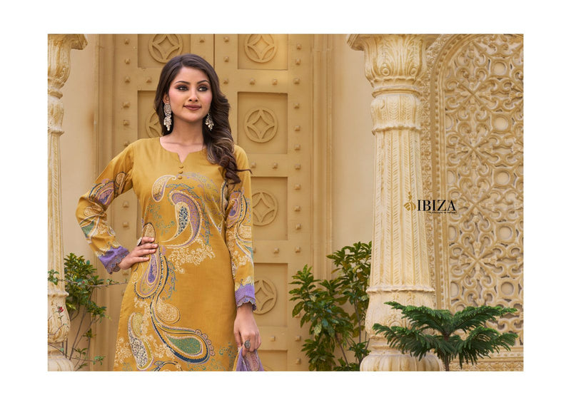 Ibiza Shehzadi Pure Jam Cotton Digital Printed Embroidery Work Salwar Suit
