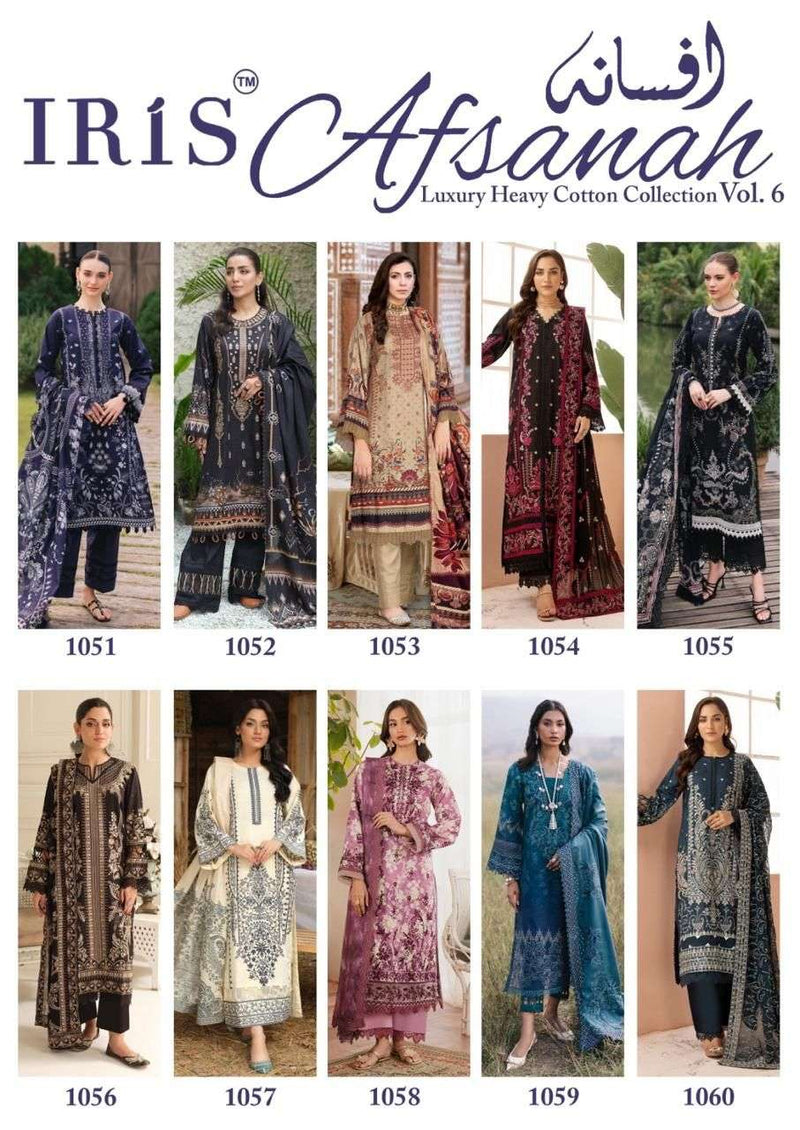 Iris Afsanah Vol 6 Pure Cotton Printed Karachi Salwar Kameez