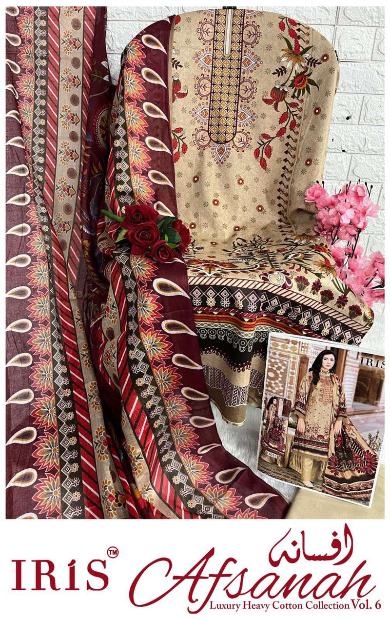 Iris Afsanah Vol 6 Pure Cotton Printed Karachi Salwar Kameez