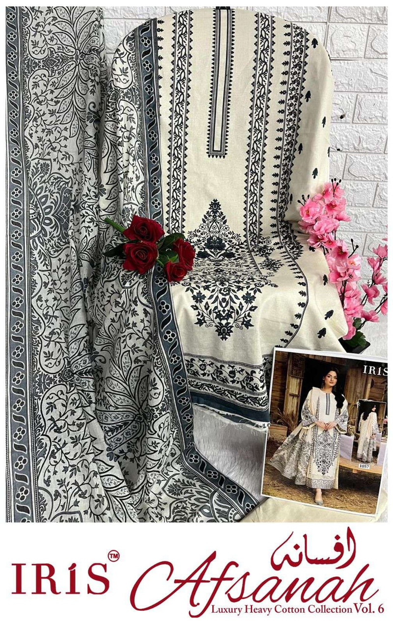Iris Afsanah Vol 6 Pure Cotton Printed Karachi Salwar Kameez