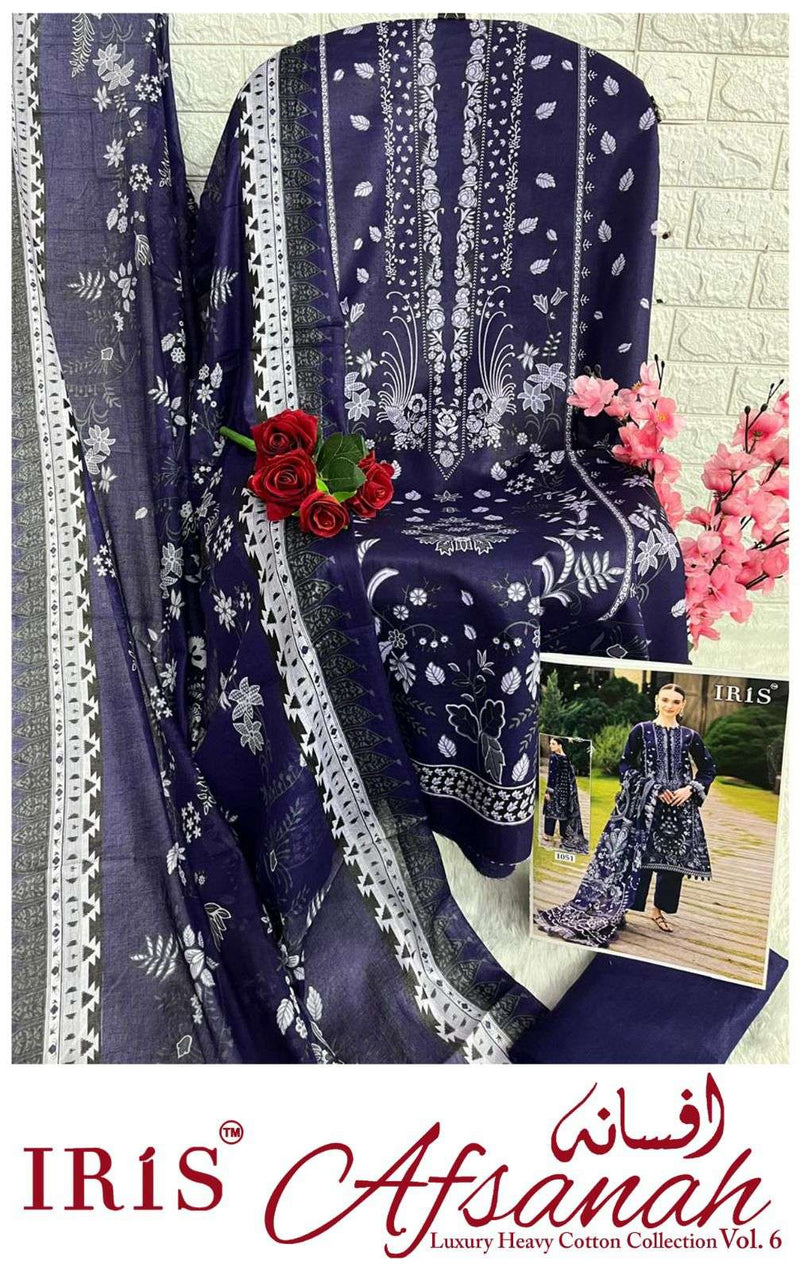 Iris Afsanah Vol 6 Pure Cotton Printed Karachi Salwar Kameez