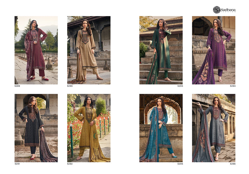 Sadhana Fashion Jaaeza Pashmina Digital Printed Fancy Work Suit Collection