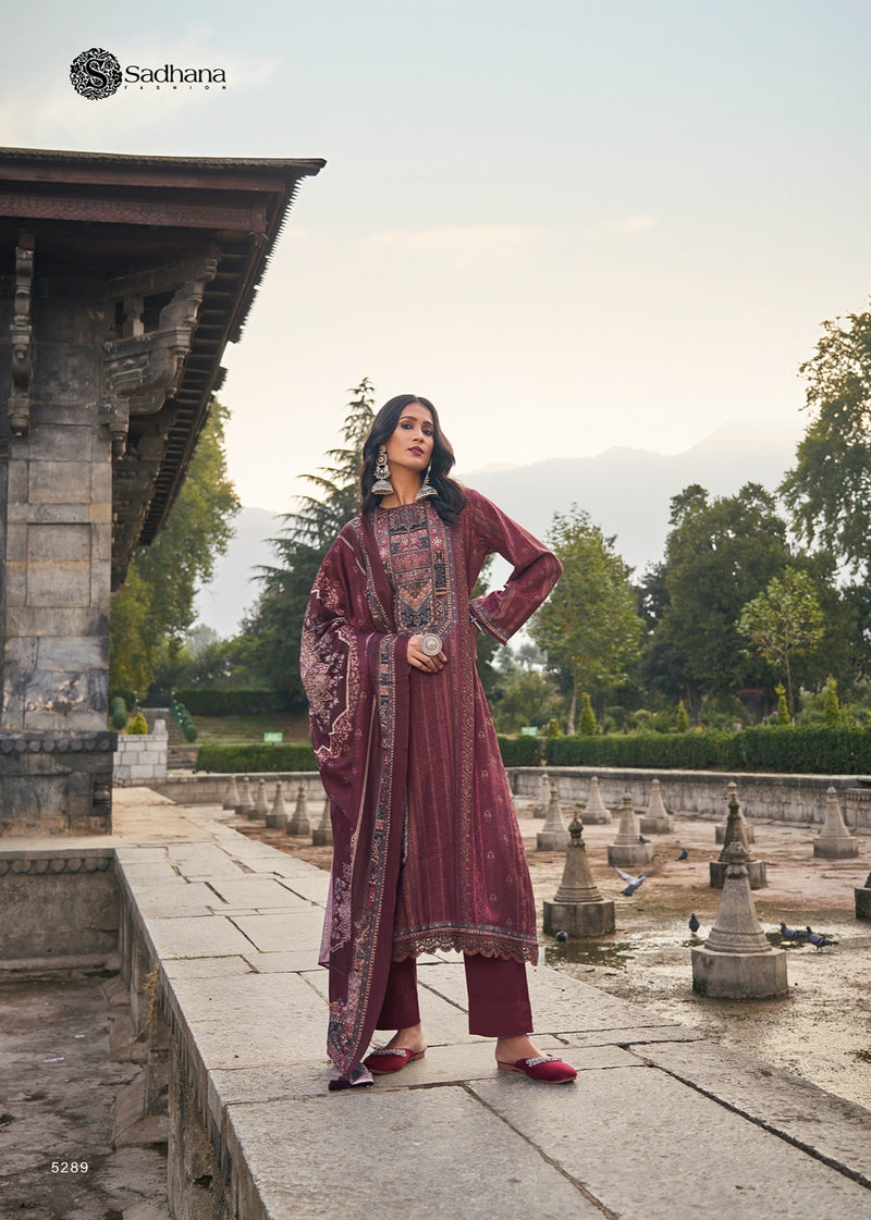 Sadhana Fashion Jaaeza Pashmina Digital Printed Fancy Work Suit Collection