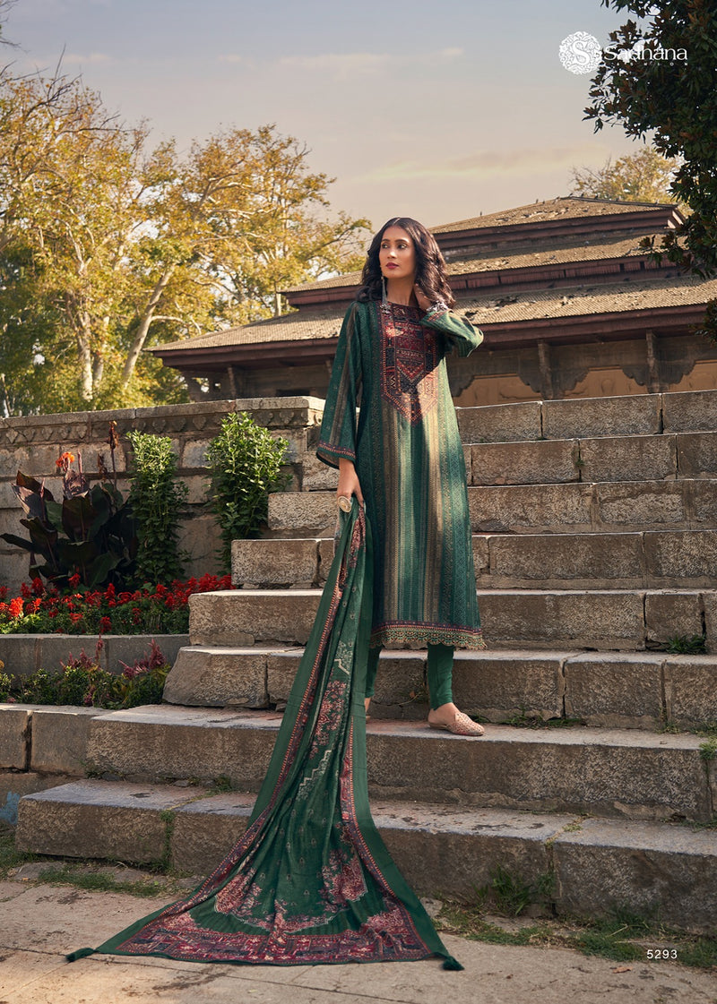 Sadhana Fashion Jaaeza Pashmina Digital Printed Fancy Work Suit Collection