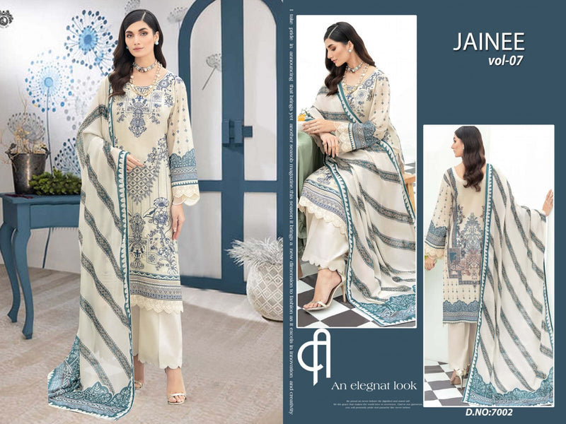 Agha Noor Jainee Vol 7 Luxury Lawn Collection Fancy Printed Lawn Cotton Suits