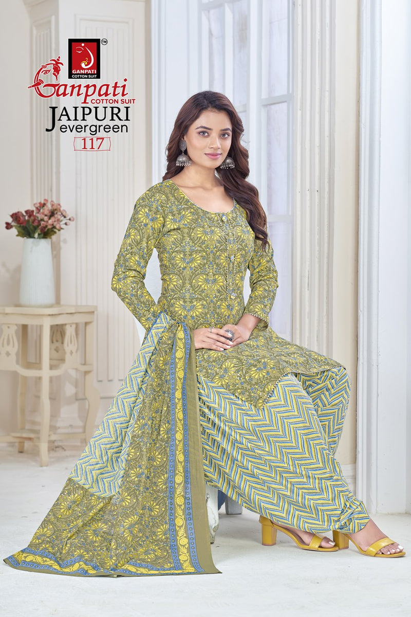 Ganpati Jaipuri Evergreen Vol 1 Cotton Printed Casual Wear Fancy Salwar Kameez