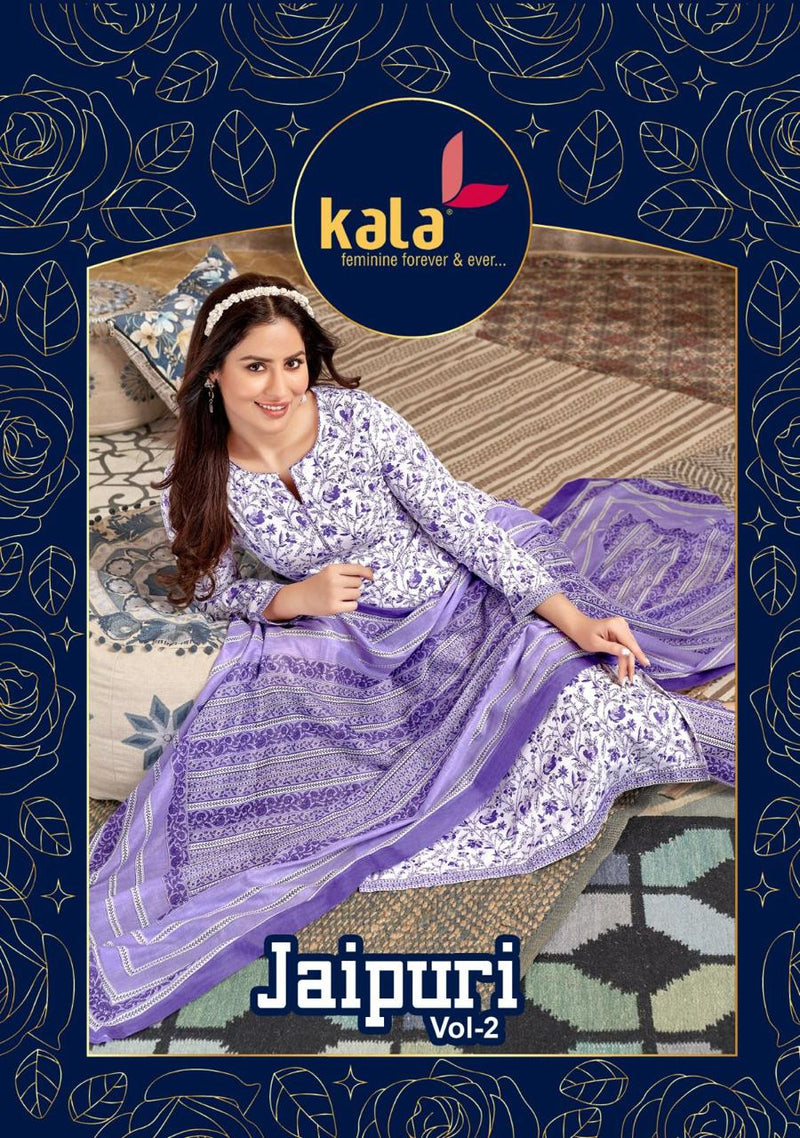 Kala Fashion Jaipuri Vol 2 Cotton Printed Salwar Suits