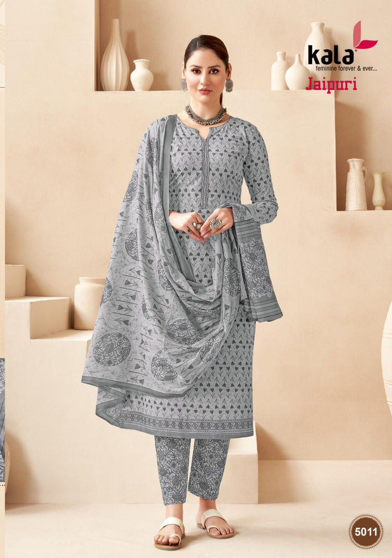 Kala Fashion Jaipuri Vol 3 Cotton Regular Printed Casual Wear Salwar Suits