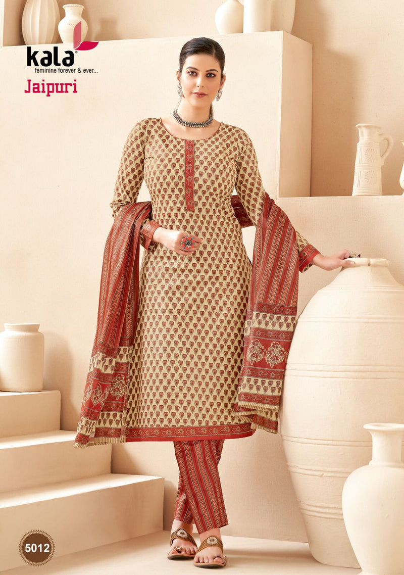 Kala Fashion Jaipuri Vol 3 Cotton Regular Printed Casual Wear Salwar Suits