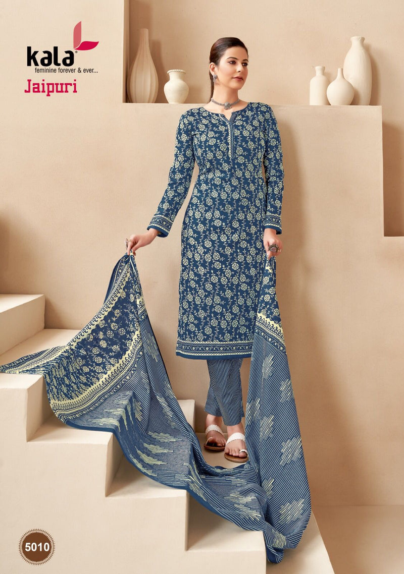 Kala Fashion Jaipuri Vol 3 Cotton Regular Printed Casual Wear Salwar Suits