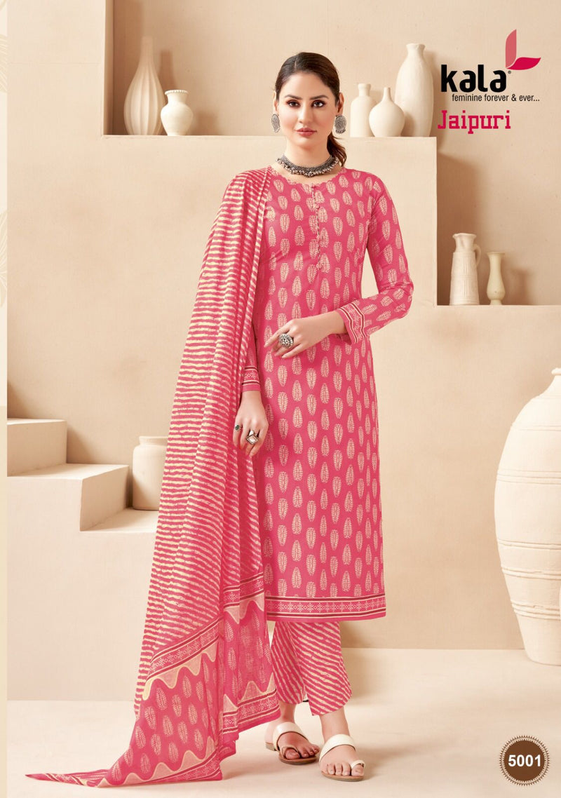 Kala Fashion Jaipuri Vol 3 Cotton Regular Printed Casual Wear Salwar Suits