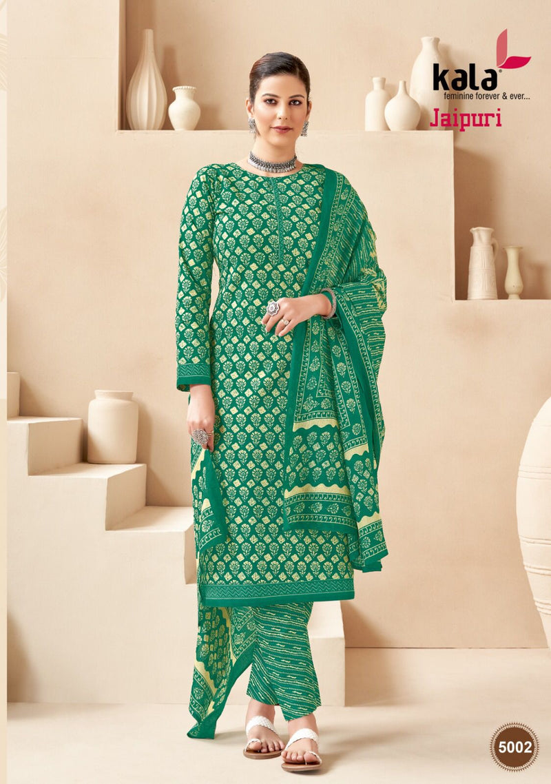 Kala Fashion Jaipuri Vol 3 Cotton Regular Printed Casual Wear Salwar Suits