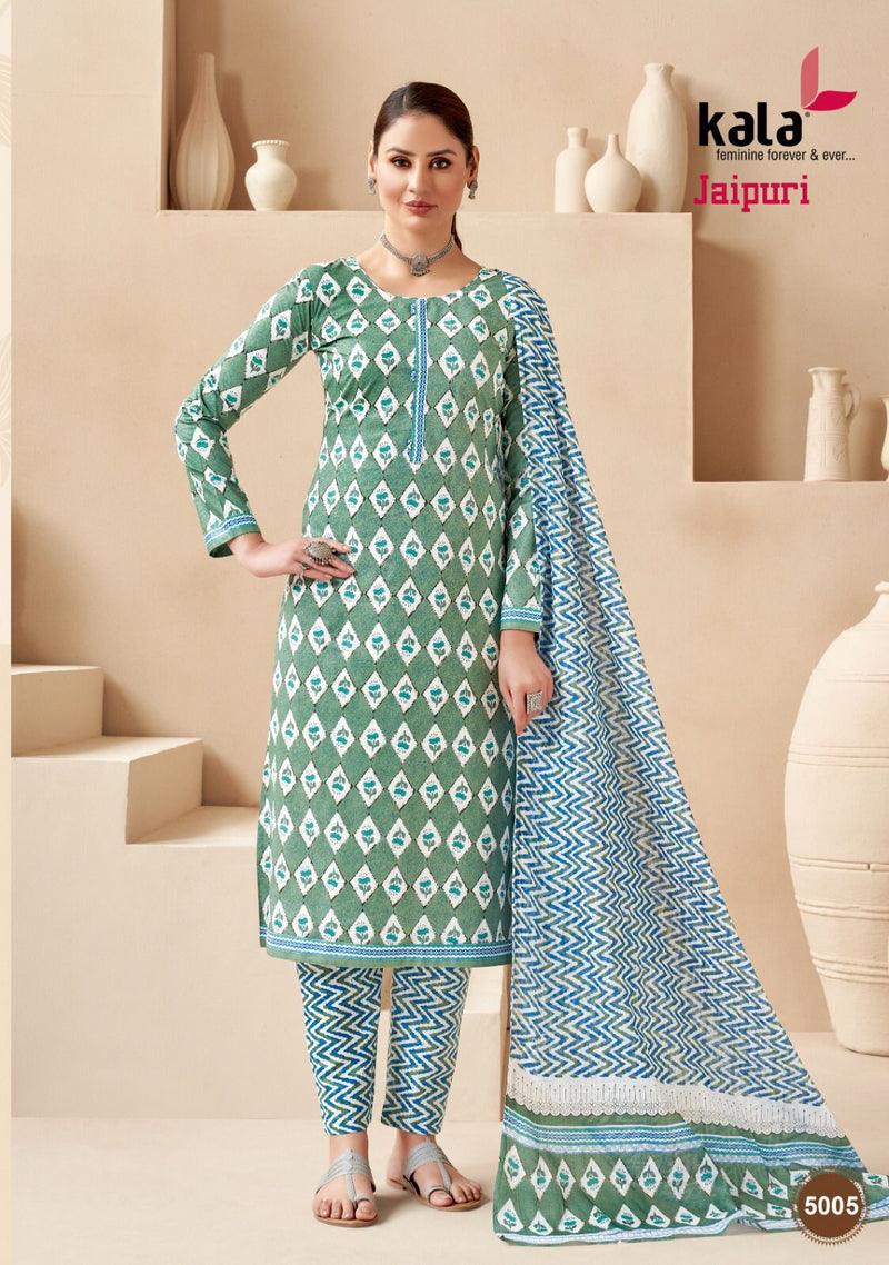 Kala Fashion Jaipuri Vol 3 Cotton Regular Printed Casual Wear Salwar Suits