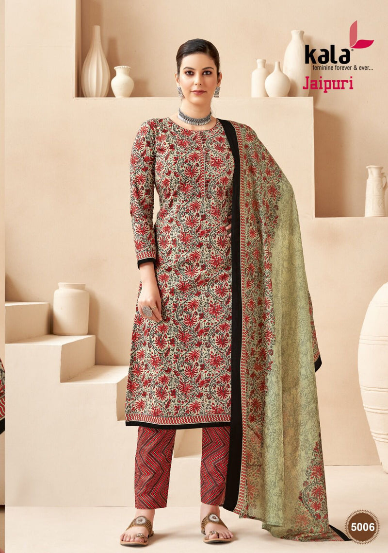 Kala Fashion Jaipuri Vol 3 Cotton Regular Printed Casual Wear Salwar Suits