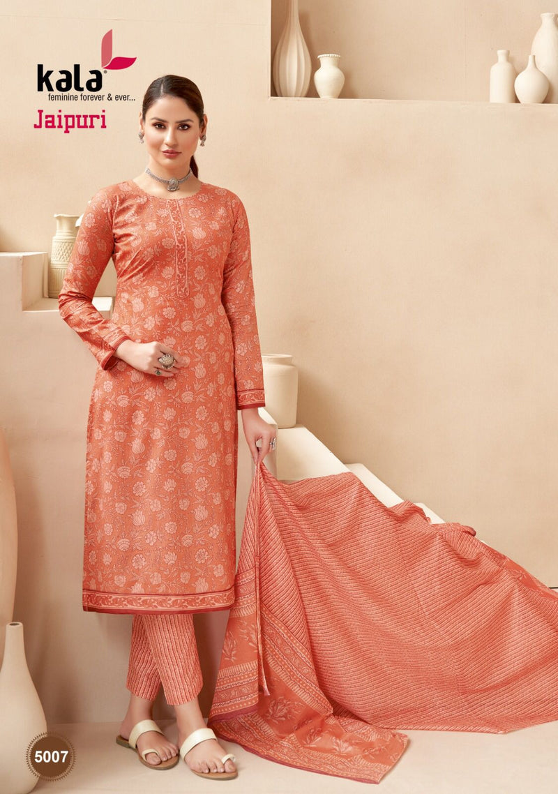 Kala Fashion Jaipuri Vol 3 Cotton Regular Printed Casual Wear Salwar Suits