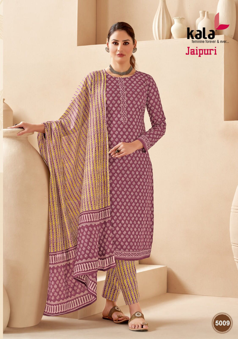 Kala Fashion Jaipuri Vol 3 Cotton Regular Printed Casual Wear Salwar Suits