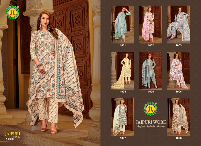Jt Jaipuri Work Rayon Embroidery Work Fancy Unstitch Salwar Suits