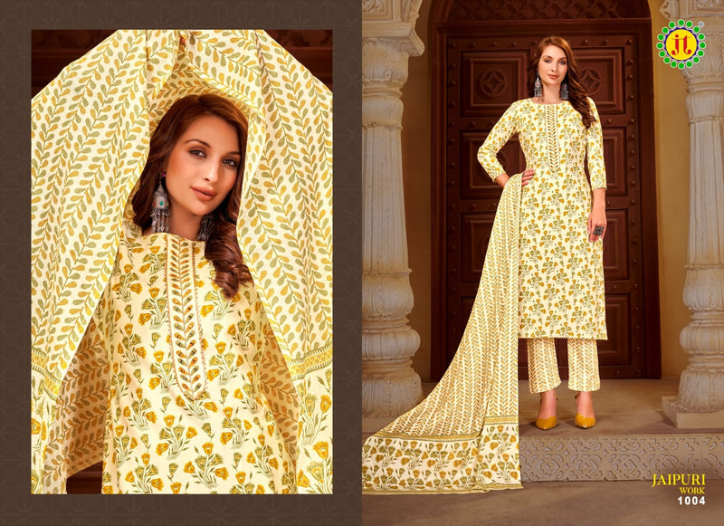Jt Jaipuri Work Rayon Embroidery Work Fancy Unstitch Salwar Suits