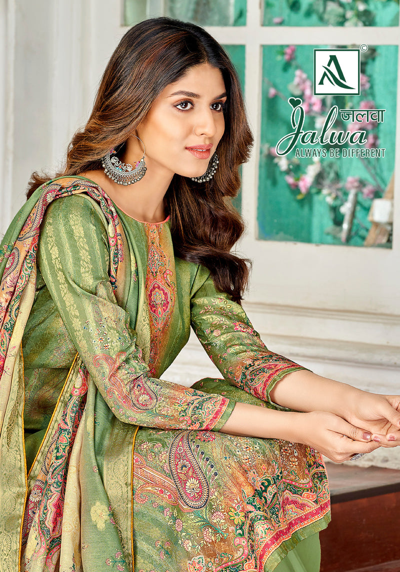 Alok Suits Jalwa Viscose Jacquard Heavy Designer Digital Print Suits