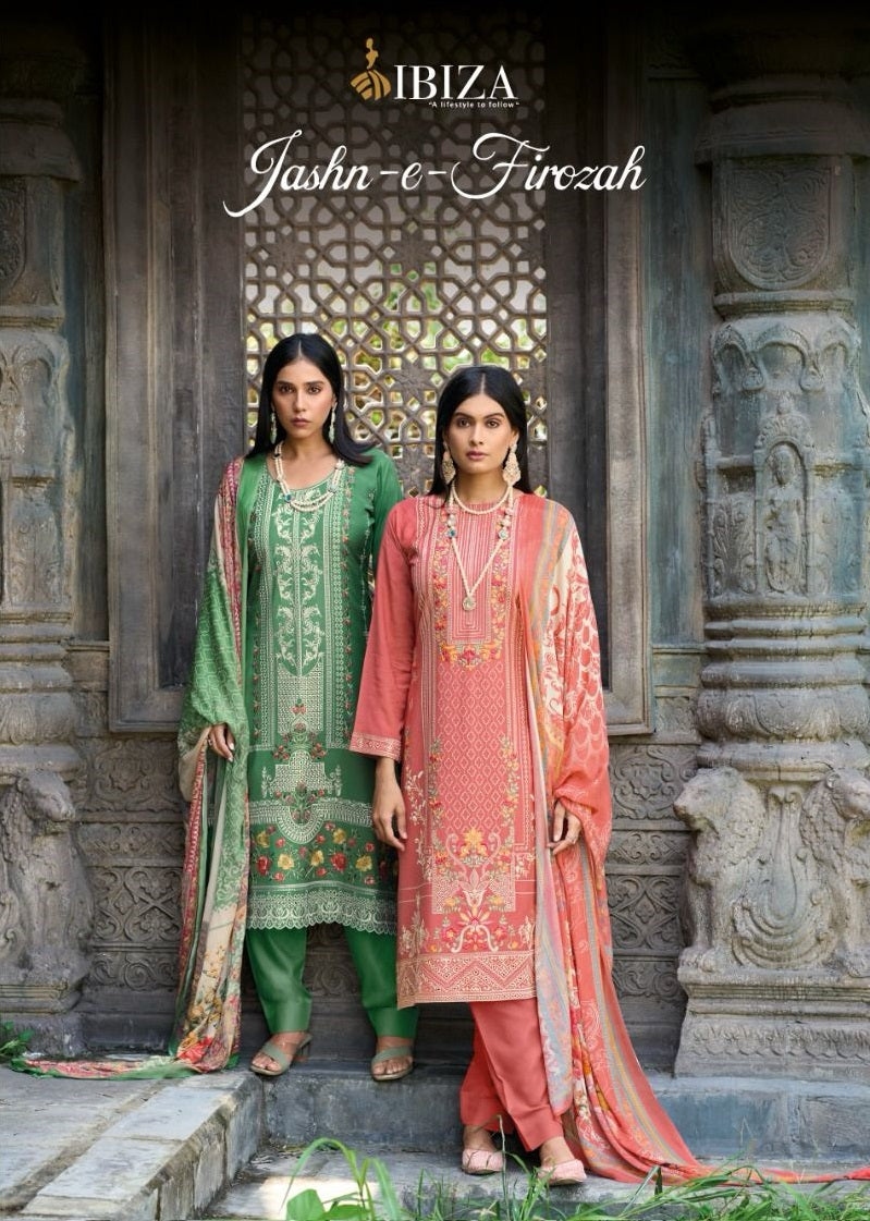 Ibiza Jashn E Firoza Pashmina Embroidery Work Designer Salwar Kameez