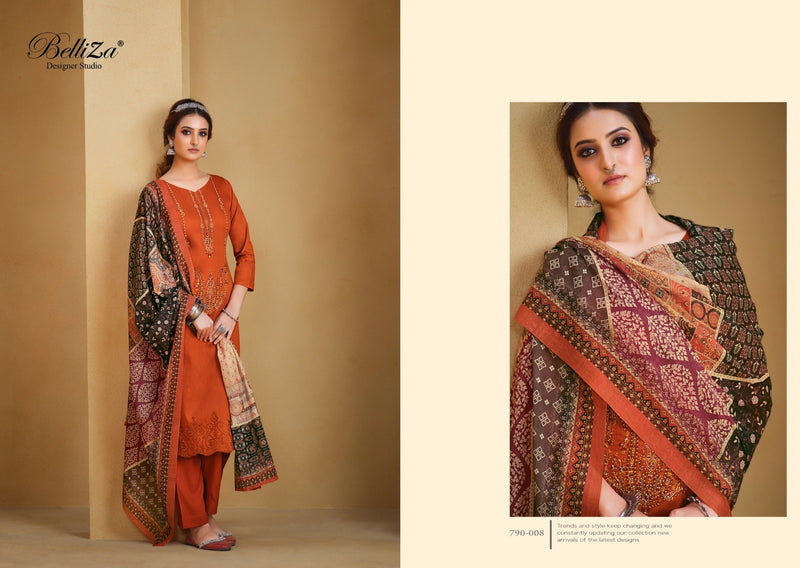 Belliza Designer Studio Jashn E Ishq Jam Cotton Fancy Embroidery Work Suits