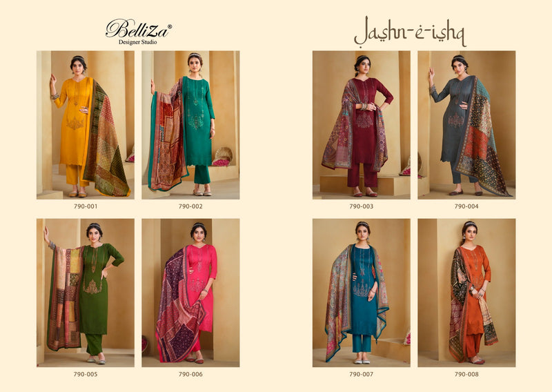 Belliza Designer Studio Jashn E Ishq Jam Cotton Fancy Embroidery Work Suits