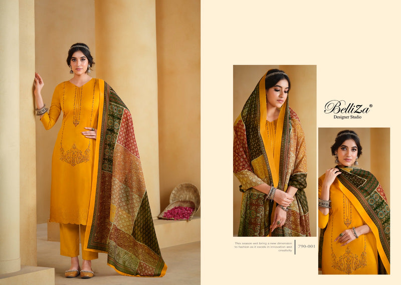 Belliza Designer Studio Jashn E Ishq Jam Cotton Fancy Embroidery Work Suits