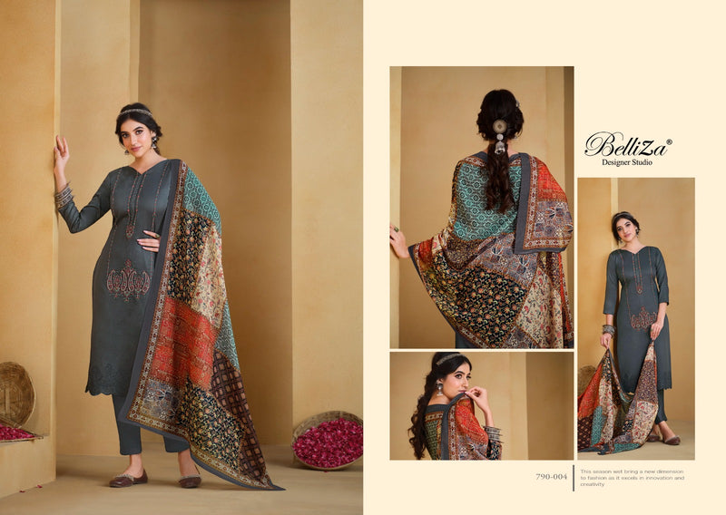 Belliza Designer Studio Jashn E Ishq Jam Cotton Fancy Embroidery Work Suits