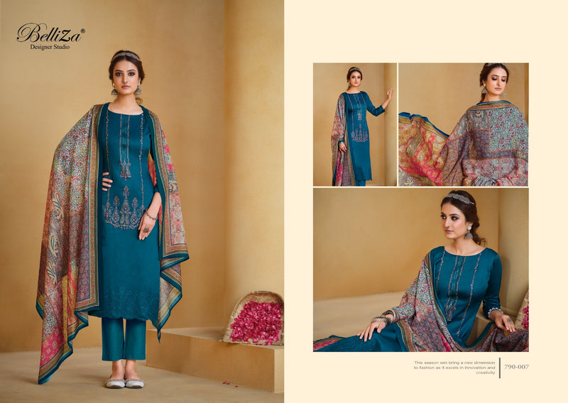 Belliza Designer Studio Jashn E Ishq Jam Cotton Fancy Embroidery Work Suits
