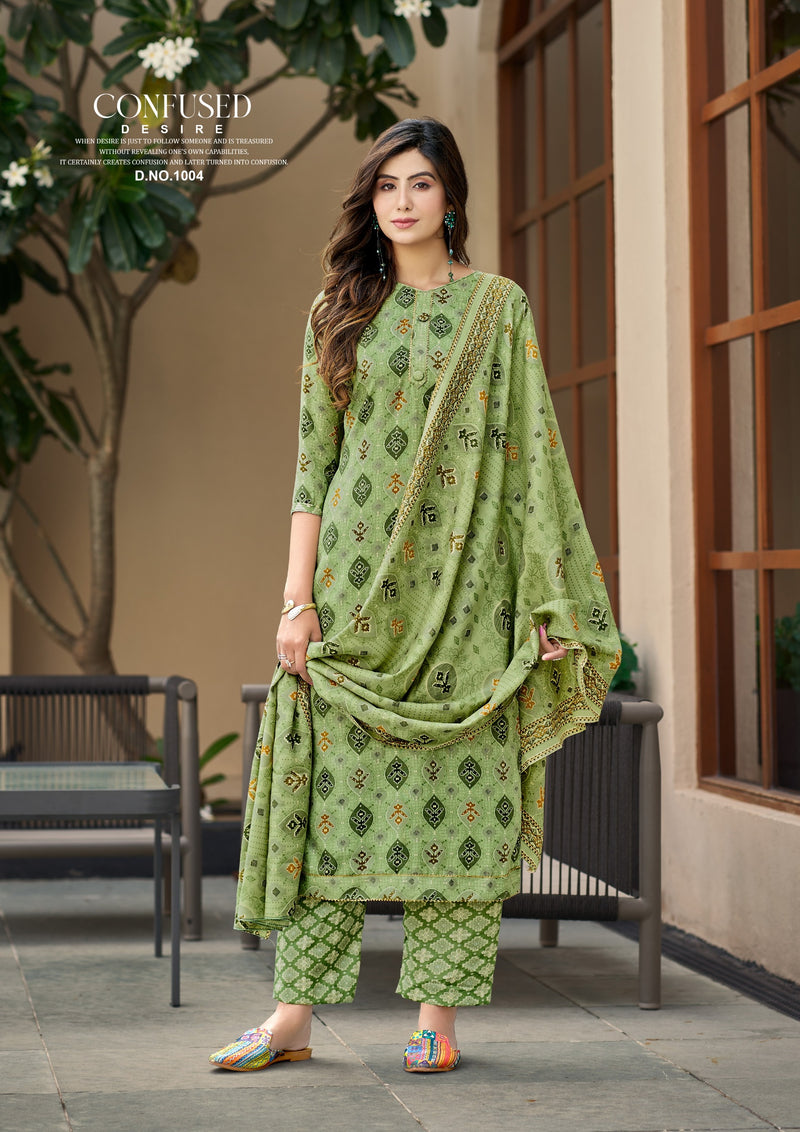 Roli Moli Creation Jasmine Pashmina Heavy Printed With Fancy Work Suit