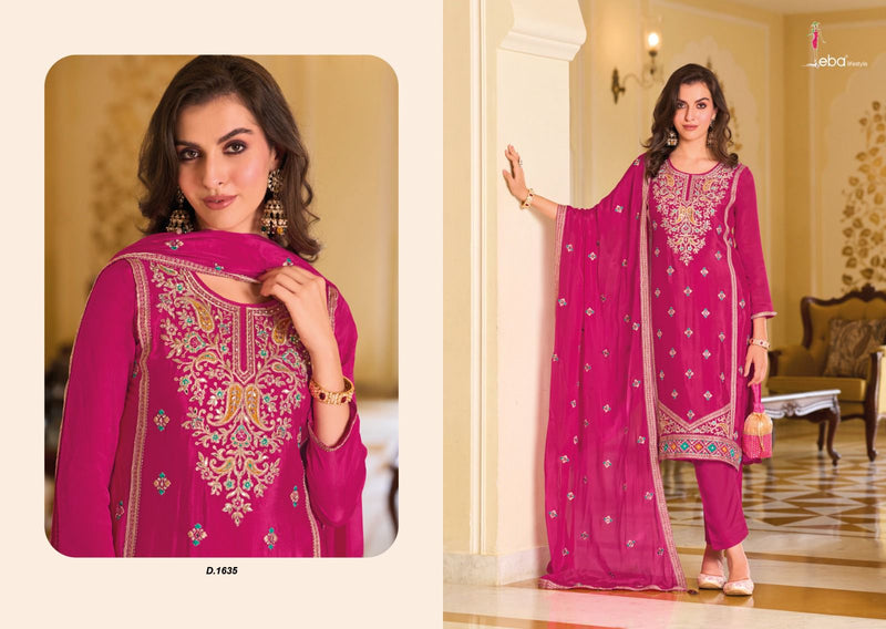 Eba Lifestyle Jiana Silk With Embroidered Designer Salwar Suit Collection
