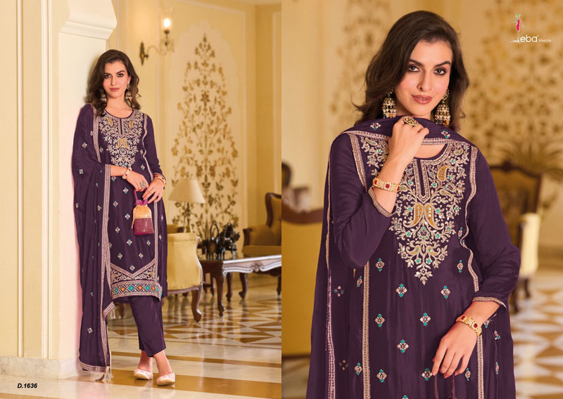 Eba Lifestyle Jiana Silk With Embroidered Designer Salwar Suit Collection