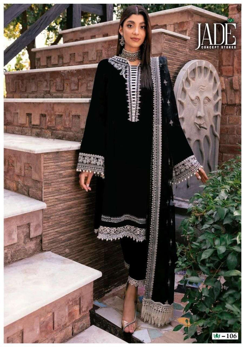 Jade Bin Saeed Black And White Pure Lawn Cotton Printed Salwar Suit
