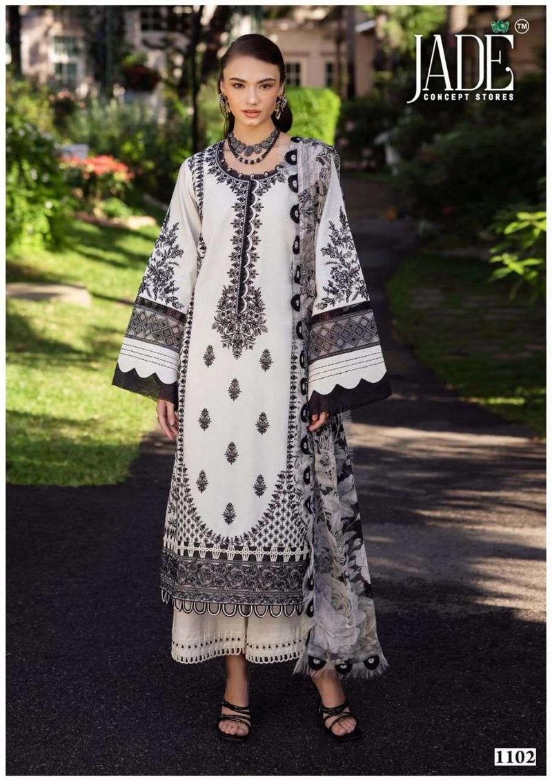 Jade Bin Saeed Vol 11 Pure Lawn Cotton Printed Karachi Salwar Suit