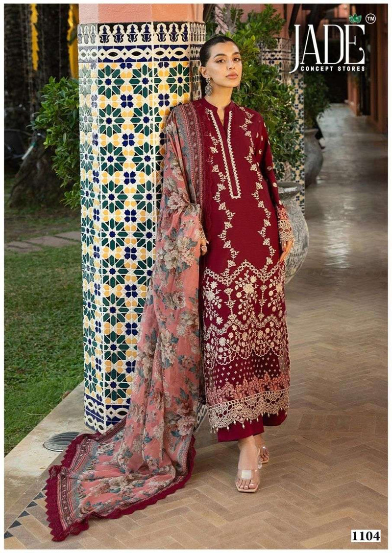 Jade Bin Saeed Vol 11 Pure Lawn Cotton Printed Karachi Salwar Suit