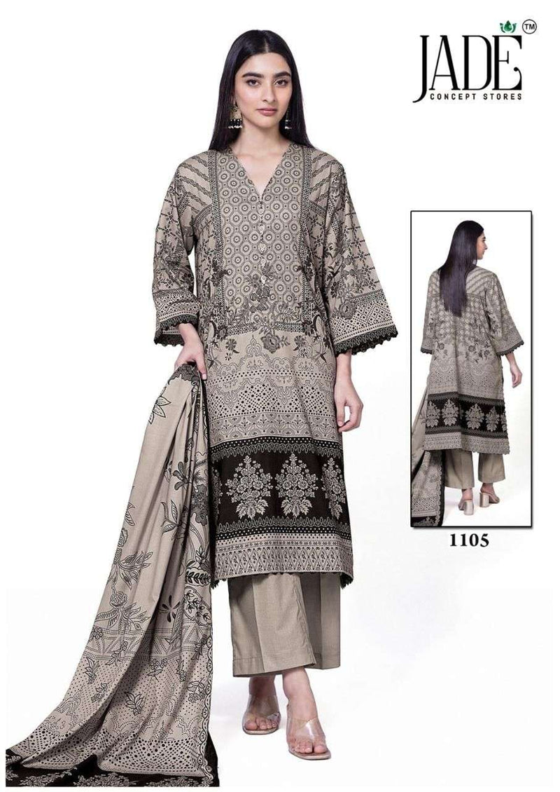 Jade Bin Saeed Vol 11 Pure Lawn Cotton Printed Karachi Salwar Suit