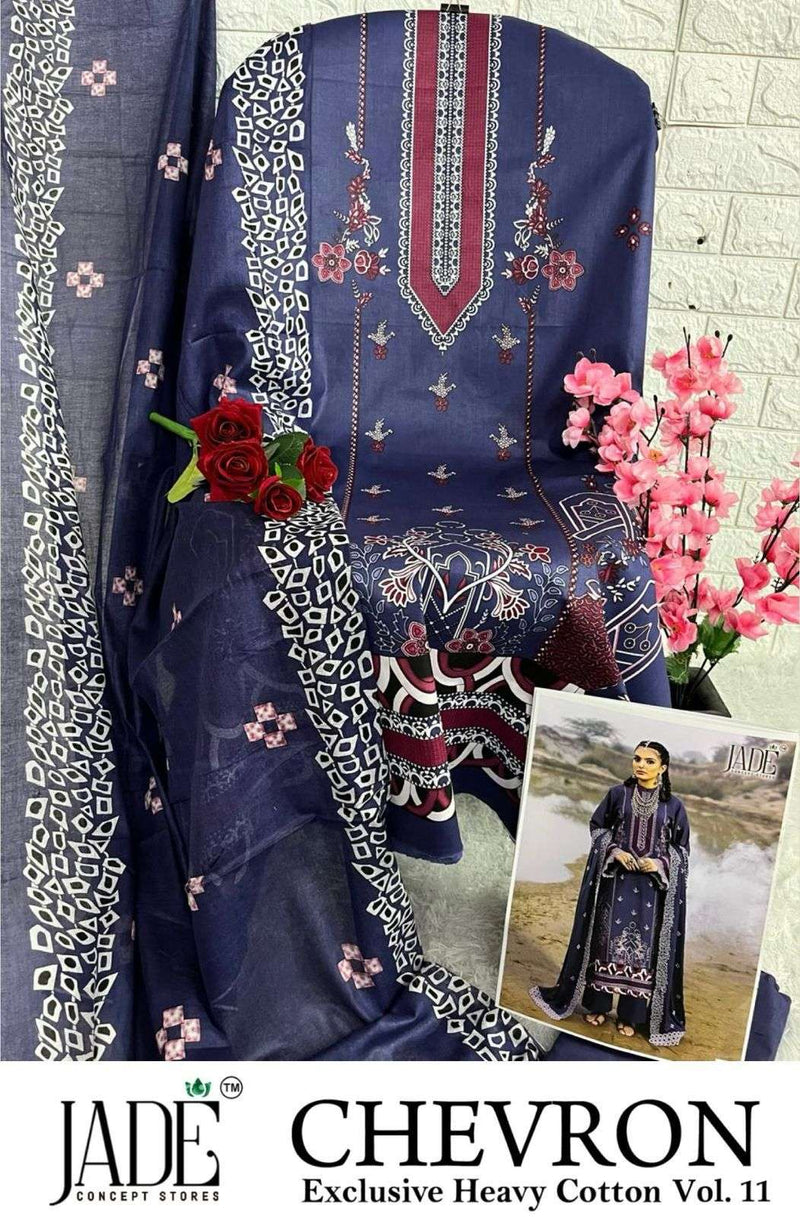 Jade Chevron Exclusive Heavy Cotton Vol 11 Pure Lawn Printed Casual Wear Salwar Suit