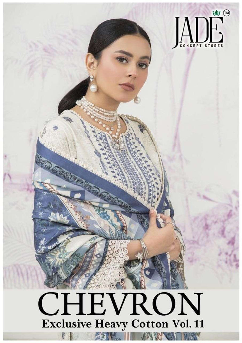 Jade Chevron Exclusive Heavy Cotton Vol 11 Pure Lawn Printed Casual Wear Salwar Suit