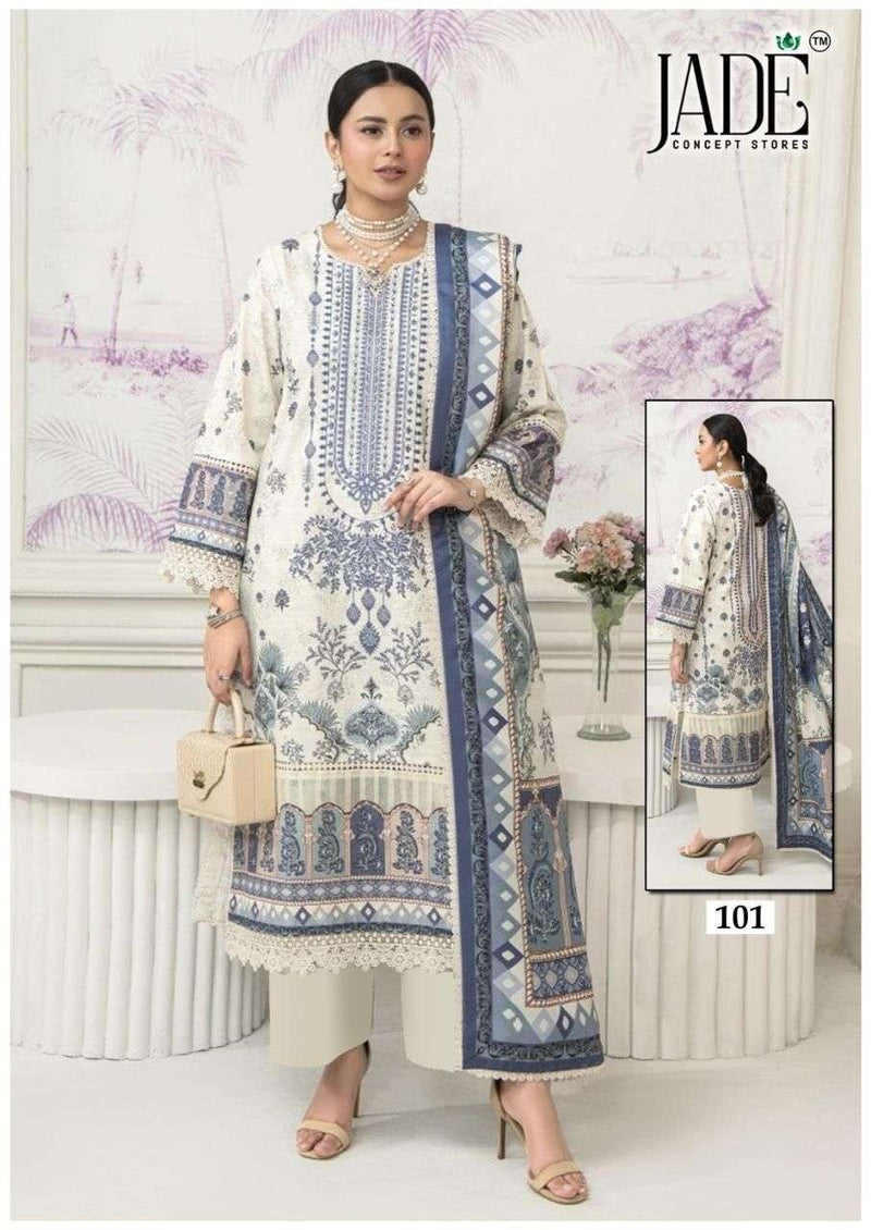 Jade Chevron Exclusive Heavy Cotton Vol 11 Pure Lawn Printed Casual Wear Salwar Suit