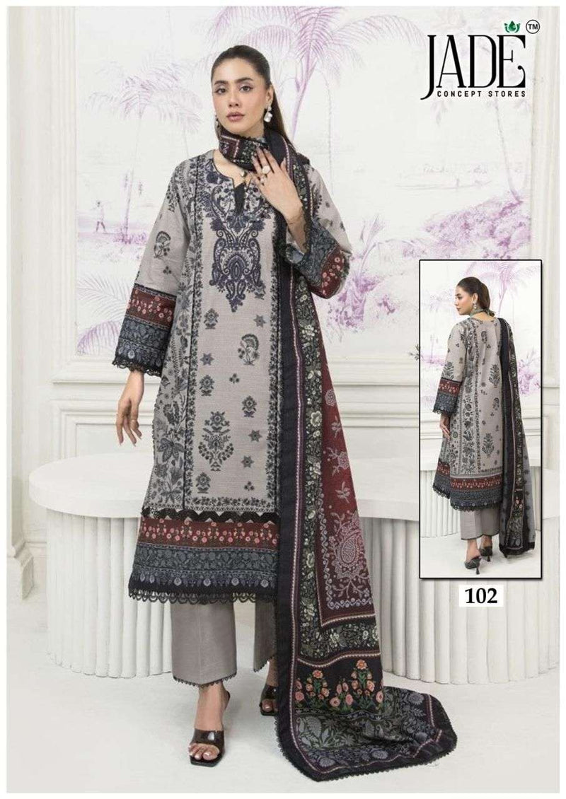 Jade Chevron Exclusive Heavy Cotton Vol 11 Pure Lawn Printed Casual Wear Salwar Suit
