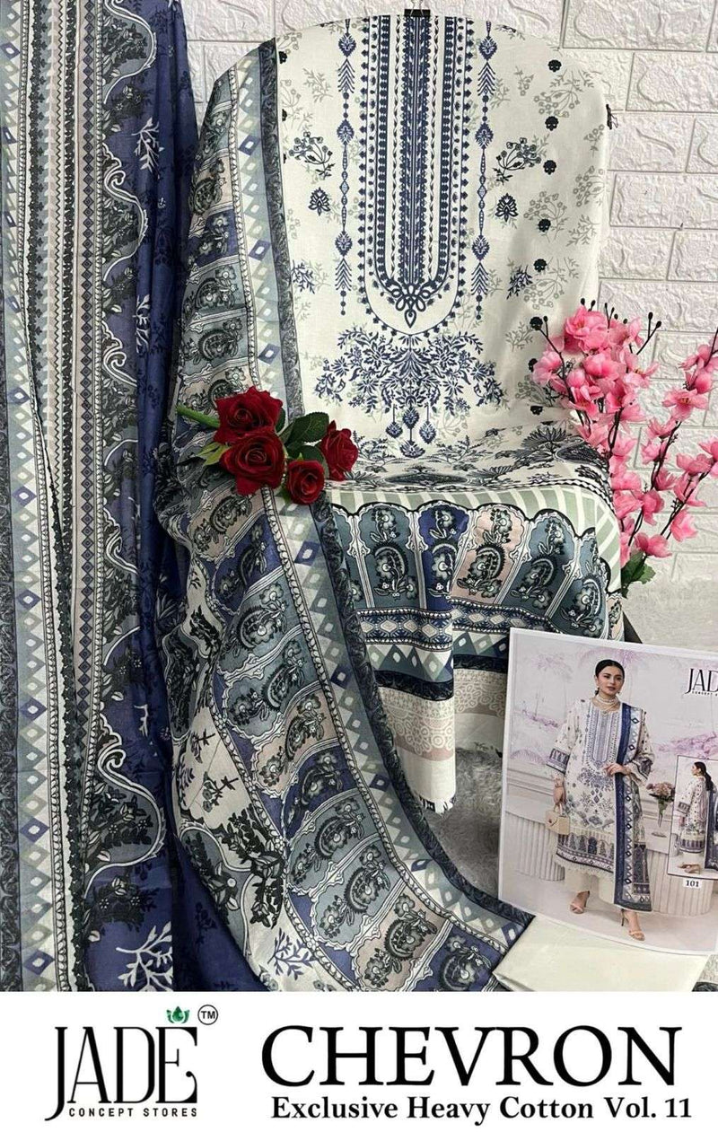 Jade Chevron Exclusive Heavy Cotton Vol 11 Pure Lawn Printed Casual Wear Salwar Suit
