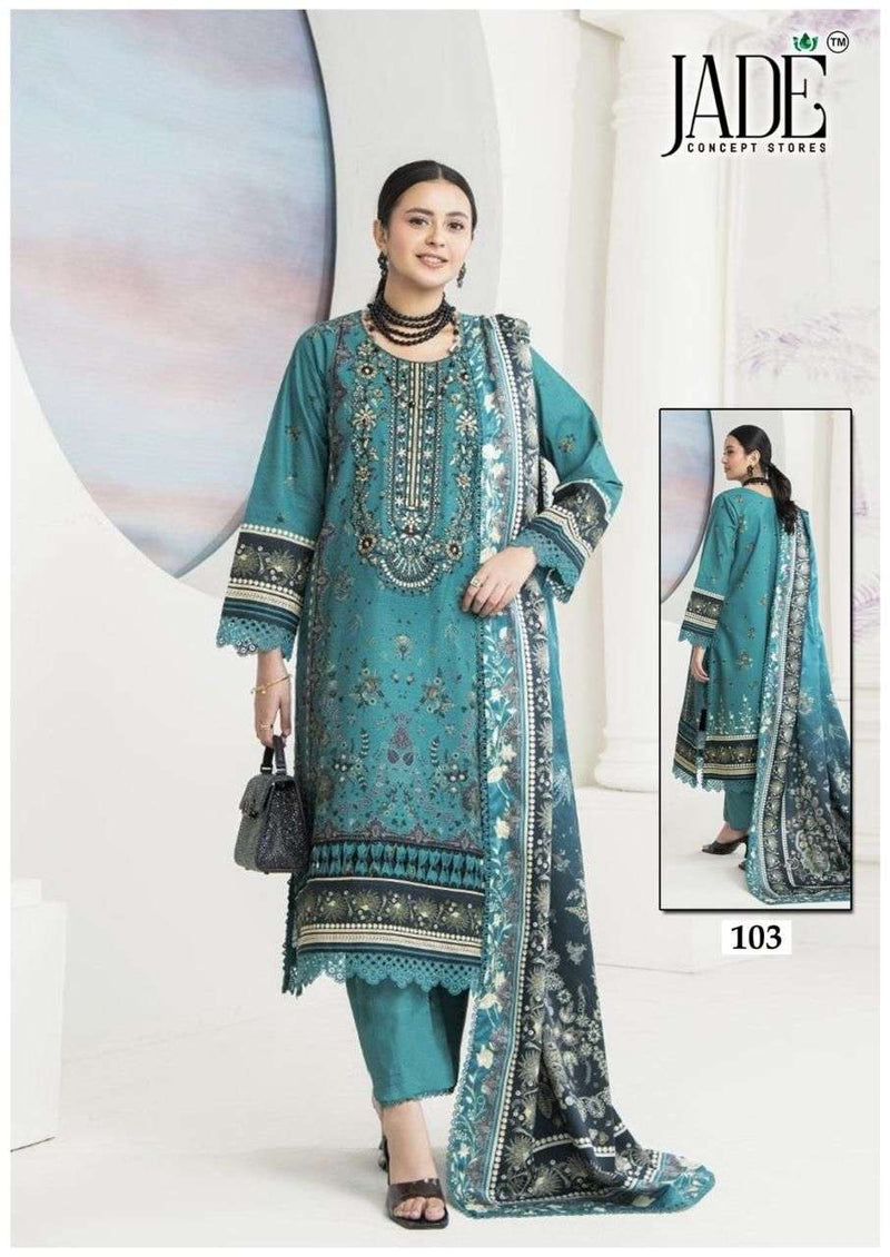 Jade Chevron Exclusive Heavy Cotton Vol 11 Pure Lawn Printed Casual Wear Salwar Suit