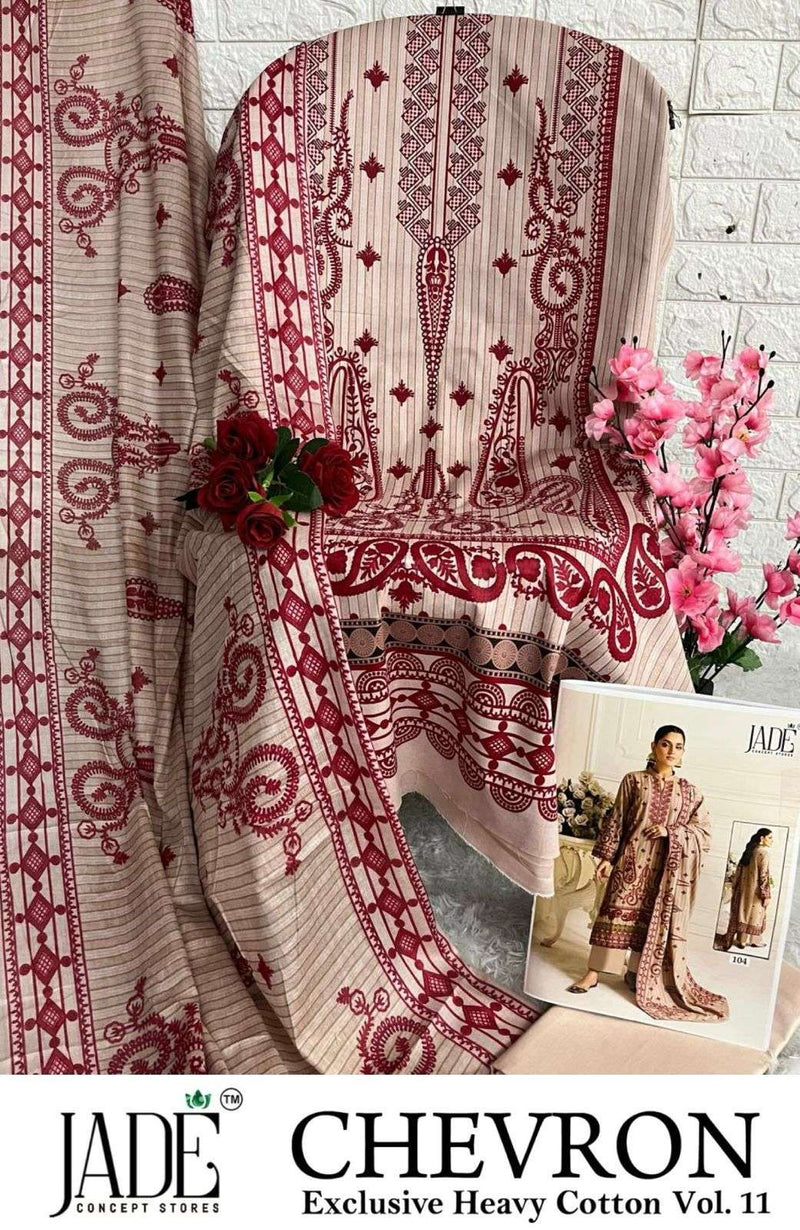 Jade Chevron Exclusive Heavy Cotton Vol 11 Pure Lawn Printed Casual Wear Salwar Suit