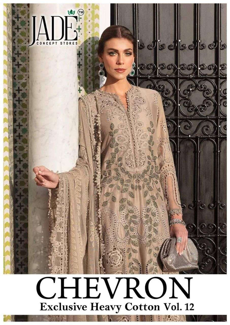 Jade Chevron Exclusive Heavy Cotton Vol 12 Printed Luxury Pakistani Suits