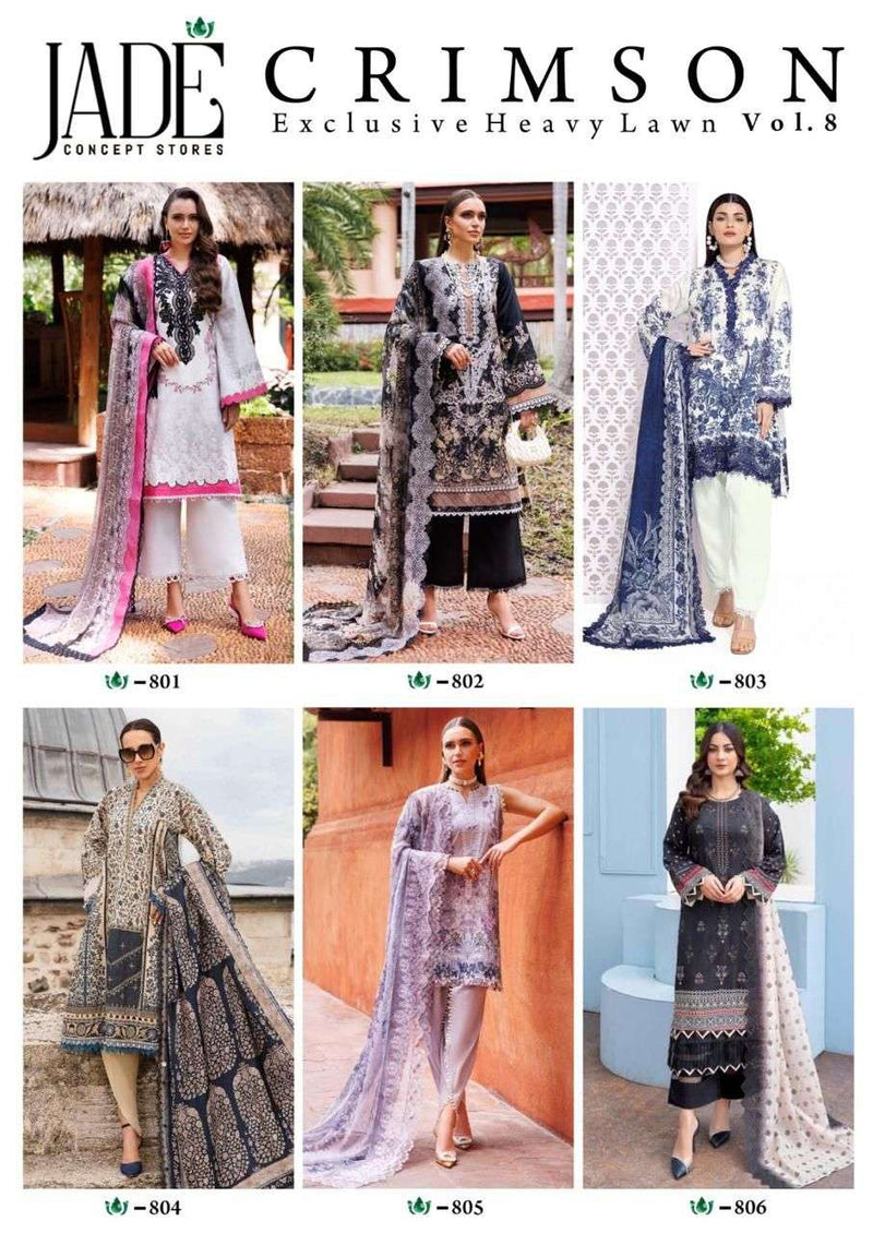 Jade Concept Store Crimson Vol 8 Lawn Cotton Printed Casual Wear Salwar Suit