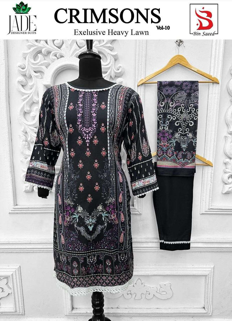 Jade Crimson Vol 10 Exclusive Heavy Lawn Printed Ready To Wear Pret Kurti