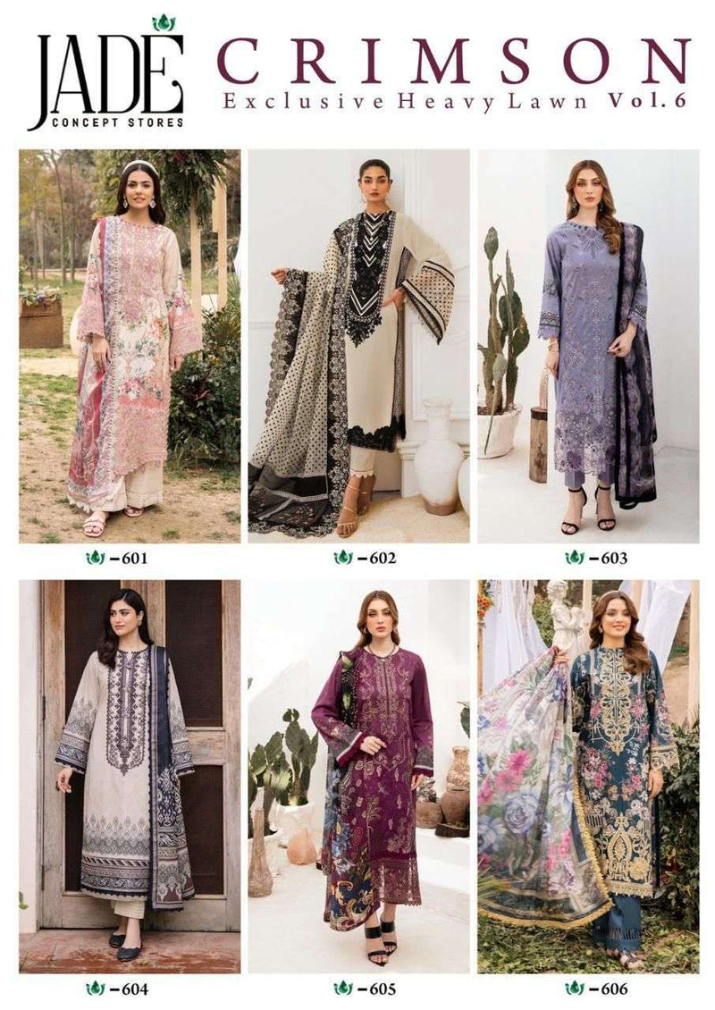 Jade Concept Store Crimson Exclusive Heavy Lawn Vol 6 Printed Salwar Suit