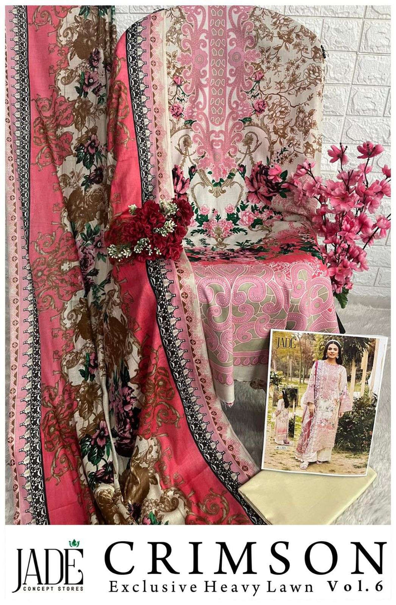 Jade Concept Store Crimson Exclusive Heavy Lawn Vol 6 Printed Salwar Suit