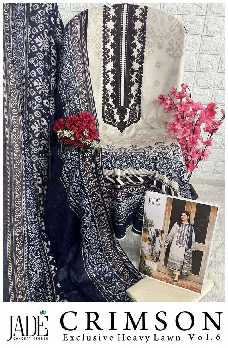 Jade Concept Store Crimson Exclusive Heavy Lawn Vol 6 Printed Salwar Suit